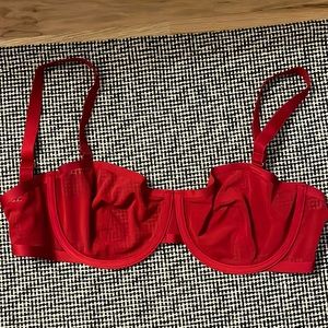 Cuup 36D red balconette bra